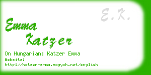 emma katzer business card